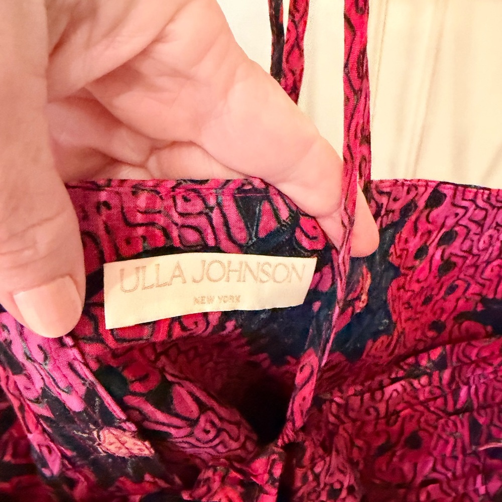 Ulla Johnson Hot Pink and Navy Printed Sundress - Picture 4 of 4